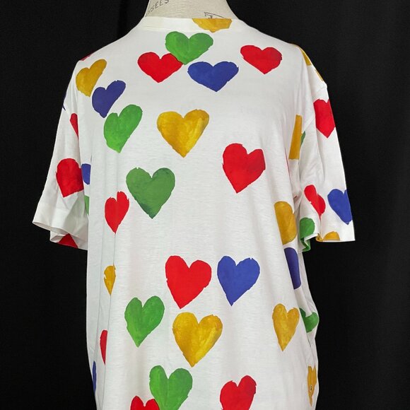 Gorgeous Akris Heart Prints Cotton Top: Size L/XL - Picture 2 of 12